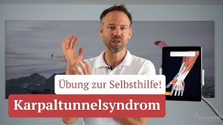 Karpaltunnelsyndrom  Mit welcher einfachen Übung Du Dich selbst behandeln kannst ✋ [upl. by Pasco]