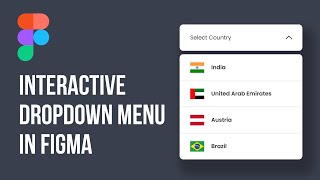 Animated Dropdown Menu in Figma  Interactive Dropdown Menu  Figma Tutorial Malayalam [upl. by Luthanen]