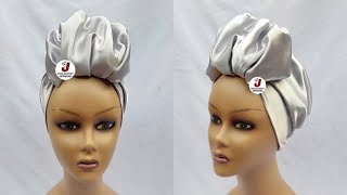 NonStretch Turban Cap with Elastic Back and Ruffles Design [upl. by Ane]