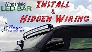 2016 4runner  50quot curved windshield led bar install and hidden wiring [upl. by Wilie]