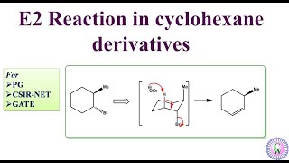 E2 reaction in cyclohexane derivatives [upl. by Lukas]