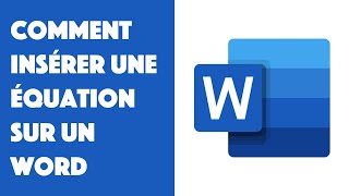 Comment insérer une équation sur un Word [upl. by Ailimac]