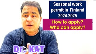 Jobs in Finland How to get seasonal jobs in Finland  seasonal work permit [upl. by Bettzel]