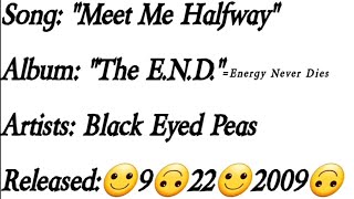 Black Eyed Peas  Meet Me Halfway Lyrics [upl. by Eissahc919]