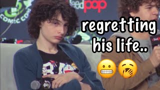 Finn Wolfhard REGRETTING interviews for 2 minutes straight [upl. by Ettinger]