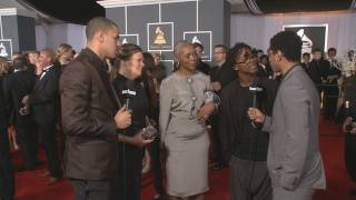 J Cole Lupe Fiasco Bring Their Moms to Grammy Red Carpet [upl. by Tasha215]