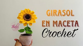 Girasol en maceta CROCHET 🌻🧶♥️15 cm x 23 cm de alto [upl. by Hsirrehc606]