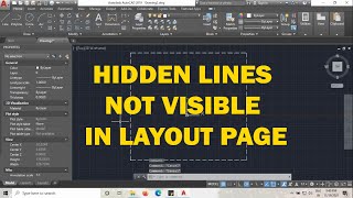 HOW TO MAKE HIDDEN LINES VISIBLE IN AUTOCAD LAYOUT PAGEAUTOCAD TUTORIAL [upl. by Minetta]