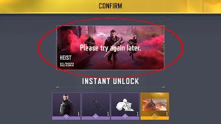 UNABLE TO PURCHASE S1 2022 BP THE HEIST FROM BP VAULT  COD MOBILE  BUG [upl. by Noneek]