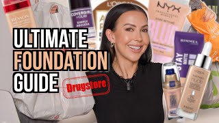 I Bought EVERY DRUGSTORE Foundation amp TESTED them Back to Back [upl. by Freddie]