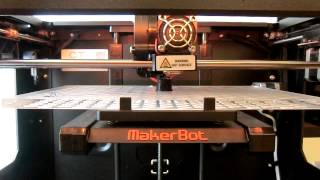 MakerBot Replicator 2 3D printer makes a thimble from from beginning to end unedited [upl. by Adrien]