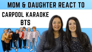 BTS Carpool Karaoke REACTION Video  kpop reaction first time [upl. by Kaehpos]