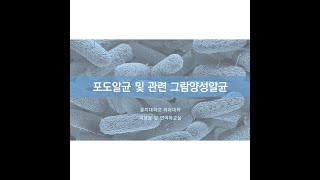 제18장 포도알균 및 관련 그람양성알균20200901 [upl. by Benetta]