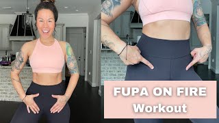 FUPA on Fire Workout  Best FUPA Home Exercises  Knee Friendly  Diastasis Recti Safe [upl. by Attenwahs]