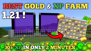 BEST GOLD XP FARM in MINECRAFT 121  BEDROCK  PE [upl. by Ailsa]