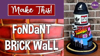 Brick Wall Cake  Cake Airbrushing Technique [upl. by Airpac]