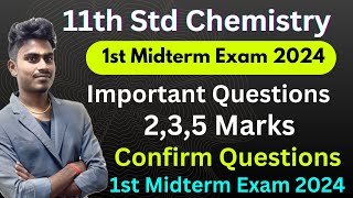 11th chemistry 1st mid term important questions 2024  11th chemistry important questions 2024 235 [upl. by Einattirb]