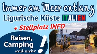 Entlang der ligurischen Küste  Genua bis Finale Ligure Stellplatz Info  ReiseVLOG 2 [upl. by Virgilio880]