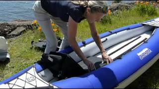 AirKayakscom The AquaGlide Chinook 2 Inflatable Kayak for 12 Paddlers [upl. by Huxley]