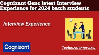 Cognizant Genc latest Interview Questions for 2024 batch students  technical Interview cognizant [upl. by Huba]