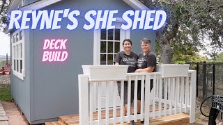 She Shed  DECK BUILD  Part 9  Reynes She Shed  Yardline Sterling Gable [upl. by Bamby64]