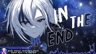 Nightcore  In The End Rock Version  Lyrics [upl. by Enrev]