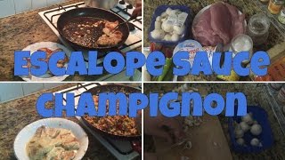 Recette 4  Escalopes de poulet à la crème de champignons [upl. by Anthia]