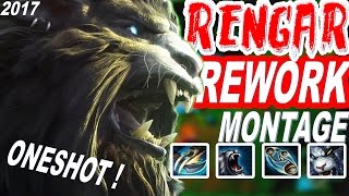 RENGAR REWORK MONTAGE  ONE SHOT  BEST RENGAR PLAYS LeagueOfLegends [upl. by Four]