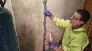 30 Epoxy Concrete Foundation Crack Repair KitHow To Instructions [upl. by Lebana]