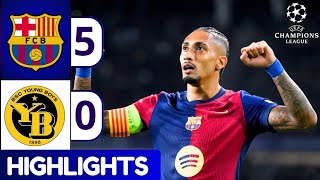 BARCELONA VS YOUNG BOYS HIGHLIGHTS  champions league 2025 Inigo raphinha amp lewandowski goal [upl. by Clayton]