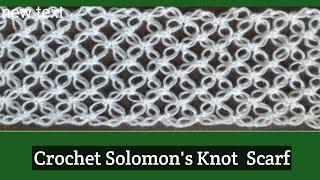 Crochet Solomons Knot Scarf vaishaliscrochet [upl. by Airrat]