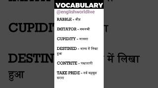 Vocabularies for beginners in Hindi shorts englishworldlive english [upl. by Alhak]