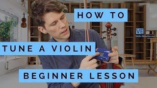 How To Tune A Violin  For Beginners  Easy [upl. by Lehcim]