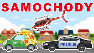 Samochody w mieście  Auta  Pojazdy  Policja Straż pożarna  Bajka o samochodach  Kidsolandia TV [upl. by Kali]