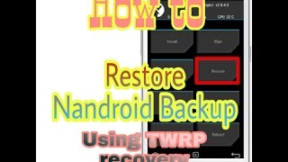 Restore nandroid backupdata using TWRP UNIVERSAL METHODDEVICE HEREGALAXY CORE 2 [upl. by Nollie502]