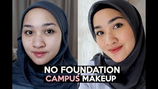 Makeup Kampus Tanpa Foundation  Maybelline One Brand Tutorial  Kiara Leswara [upl. by Tarrant]