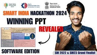 Revealing My winning SIH PPT  How to make SIH ppt  Software Edition PPT [upl. by Ayela]