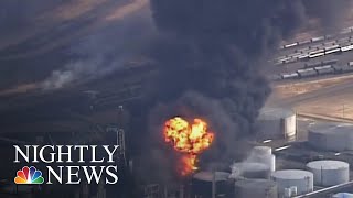 Several Injured After Explosion At Wisconsin Oil Refinery  NBC Nightly News [upl. by Coyle662]