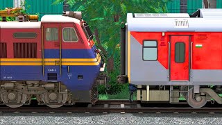 WAP4 SHUNTING LHB RED AC TRAIN COACH  BUMPY RAILROAD Train Simulator  Railworks  NTG GAMING [upl. by Link]