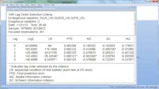 Estimating a VARp in EVIEWS [upl. by Aneela]