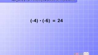 Negativa tal multiplikationdivision [upl. by Duvall]