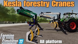 Kesla Forestry Cranes  FS22 mod test for all platforms [upl. by Nalyorf]