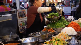 열무국수 런닝맨 비빔밥 korean mixing food  bibimbap  korean street food [upl. by Aynuat]