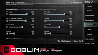 Update 33 Goblin New Sensitivity amp Goblin new control code  goblin sensitivity bgmi  BGMS [upl. by Pizor436]