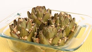 Stuffed Artichokes Recipe  Laura Vitale  Laura in the Kitchen Episode 897 [upl. by Ayocal]