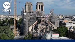 Inside the rebuilding of Notre Dame cathedral  Prime [upl. by Dnumyar182]