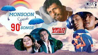 90s Monsoon Love Hits  Bollywood Monsoon Special Video Jukebox  Baarish 90s Songs  Barsaat Song [upl. by Ettenahs]