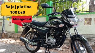 Bajaj platina bs6 mileage test in tamil [upl. by Brunhild]