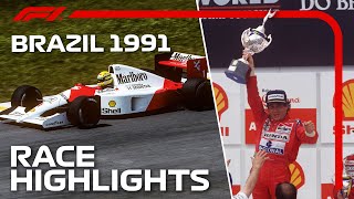 Sennas Magical Home Win  1991 Brazilian Grand Prix  Race Highlights [upl. by Faber]