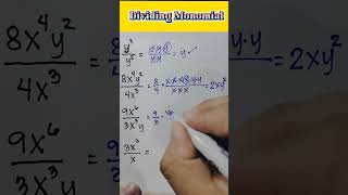 BASIC MATH REVIEW Cancellation Method  Dividing Monomials  Multiplying Monomials [upl. by Kcirdehs341]